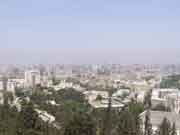 Панорама Баку в дымке